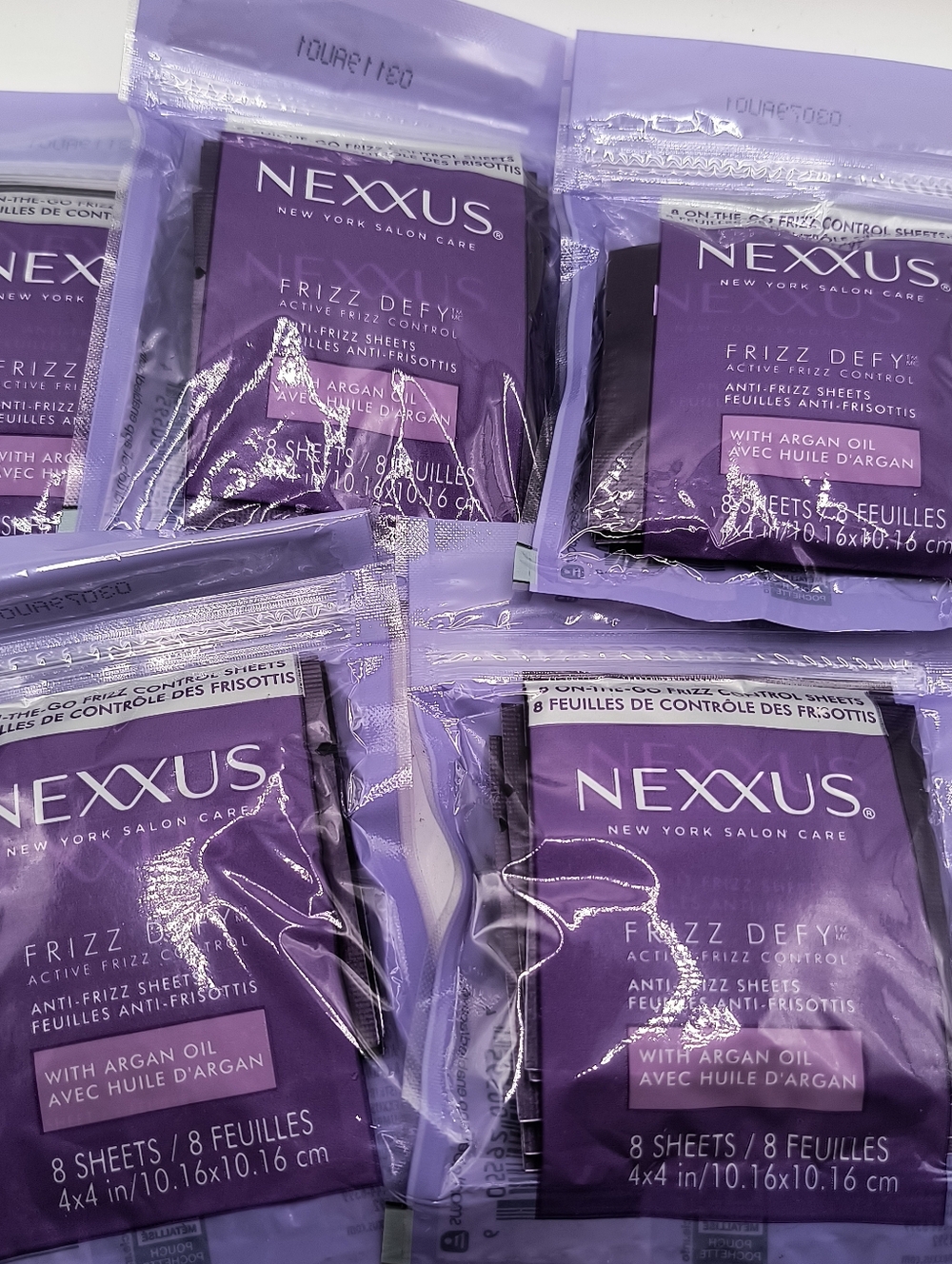 Nexxus Frizz Defy Anti-Frizz Sheets with Argan Oil 8 CT/Pk 6 Packs = 48 Sheets